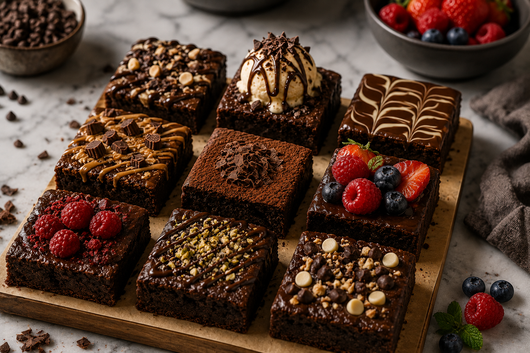 Hvordan pynte brownies ?
