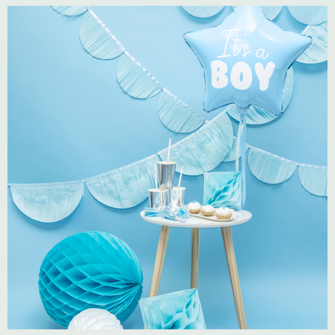 Dinpynt Babyshower Blå 