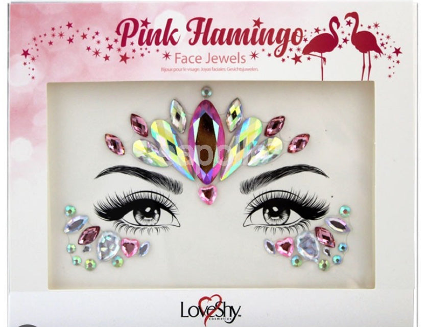 Ansiktssmykker loveshy - Pink Flamingo
