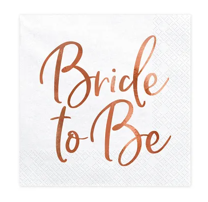 Servietter - Bride To Be, Rosegull