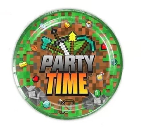 Papptallerken 10 stk - Minecraft