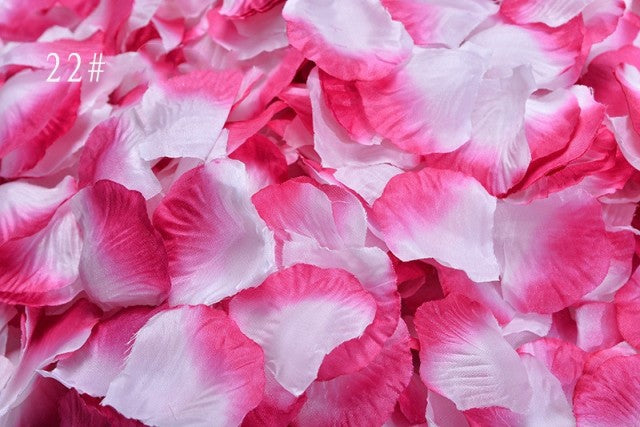 Roseblader - Rosa-Hvit Ombre (100 stk)