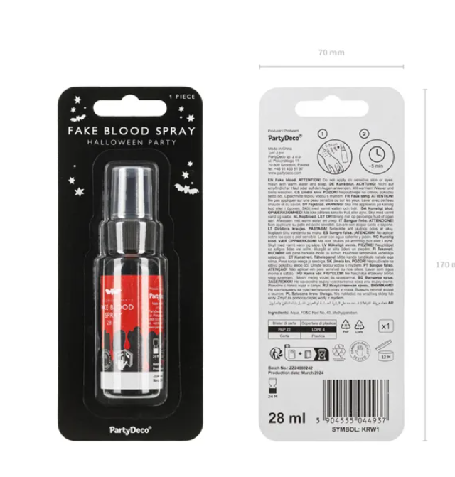 Falsk blod spray, 28 ml