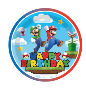 Papptallerken 10 stk - Super Mario