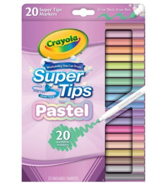Super tips pastel crayola