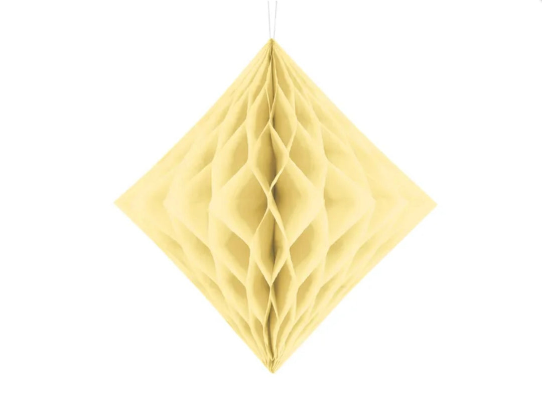 Honeycomb diamant, lyse gull 30 cm