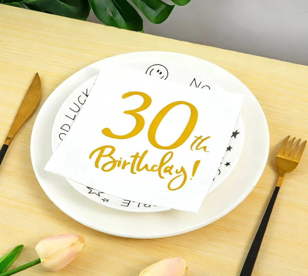 Servietter - 30th Birthday