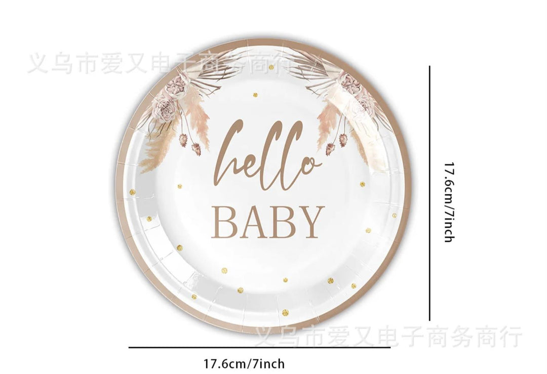 Papptallerken - Hallo baby 10 cm