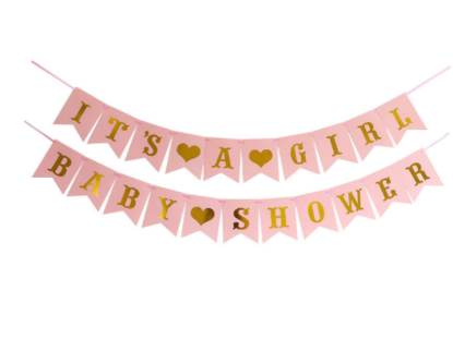 Its A Girl Baby Shower banner