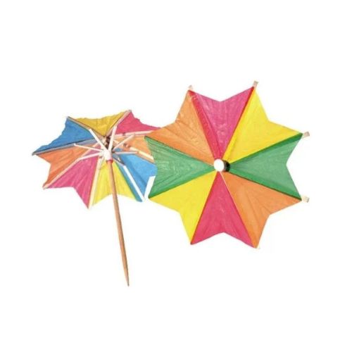 Åttekantet paraply Picks 10cm 10pk