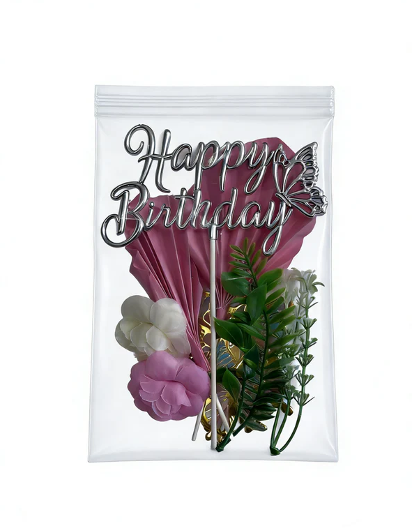 Kaketopper - Happy birthday, rosa