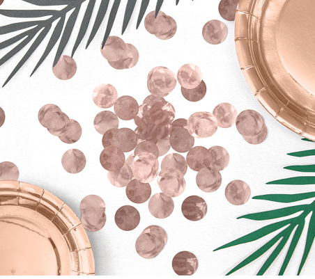 Bordkonfetti Sirkler - Rosegull