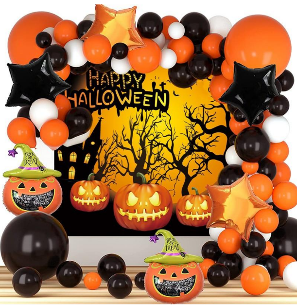 Halloween ballong bue sett