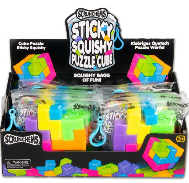 Sticky squishy puzzle cube