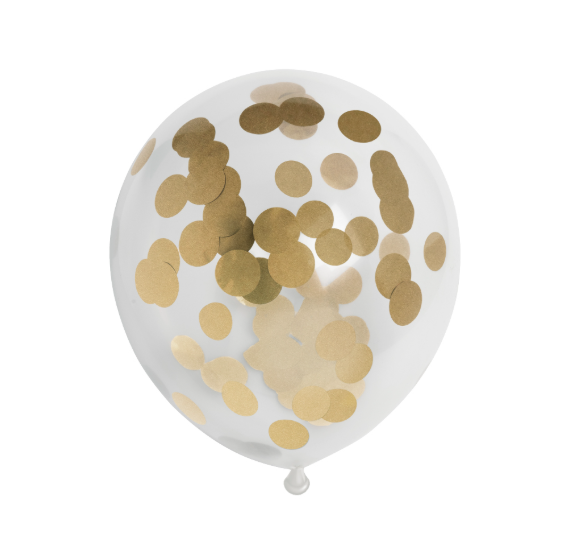 Konfetti ballong matt gull