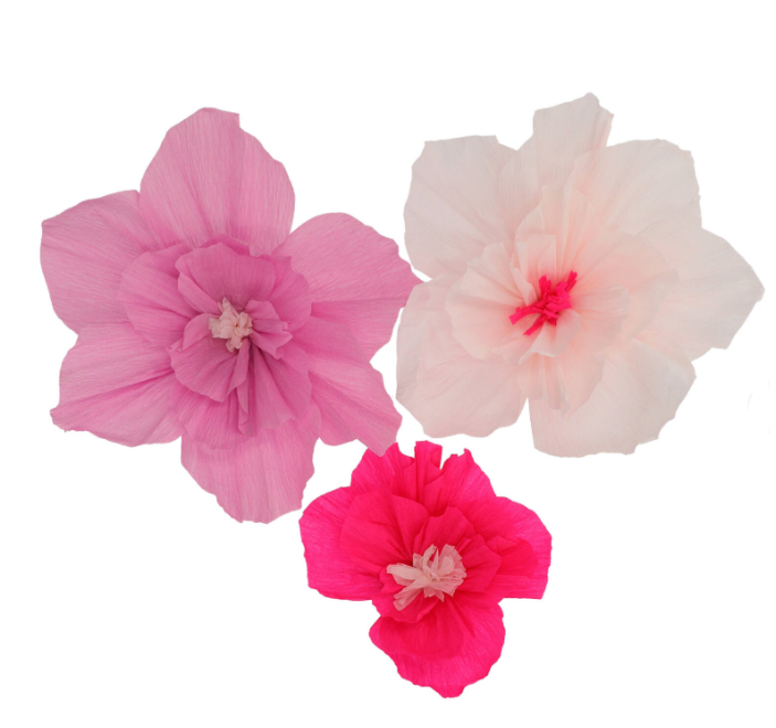 Papir blomster - rosa