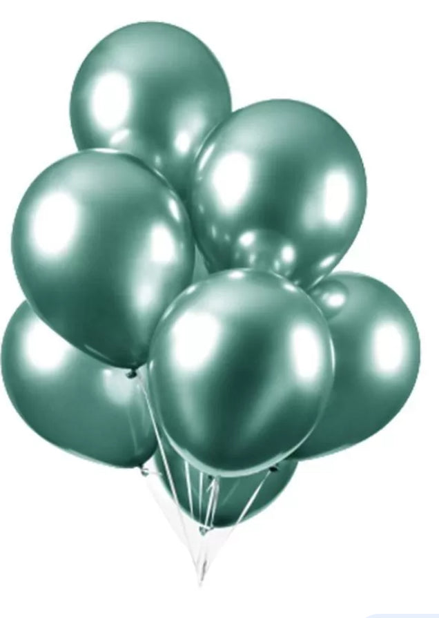 Ballonger grønn med speileffekt