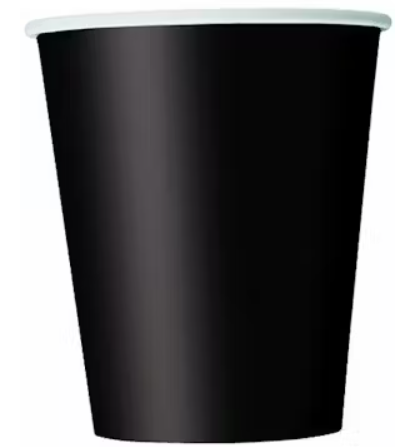 Pappkopper 260 ml svart