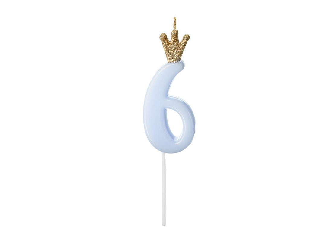 Kakelys - Nummer 6 med krone