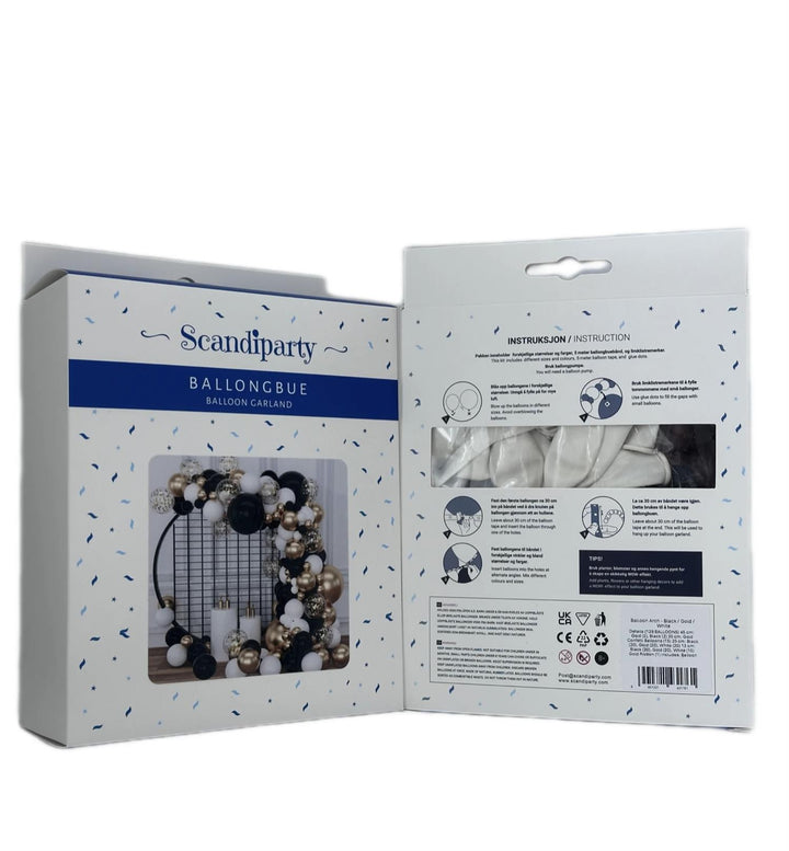 Ballongbue - Svart, hvit, gull