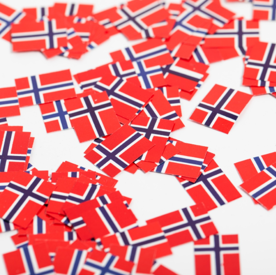 Norske flagg - konfetti