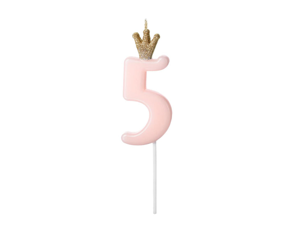 Kakelys - Nummer 5, Rosa med krone