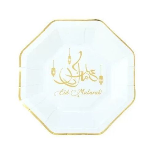 Eid Papirplater Hvitt Gull 9 tommer 8 karat