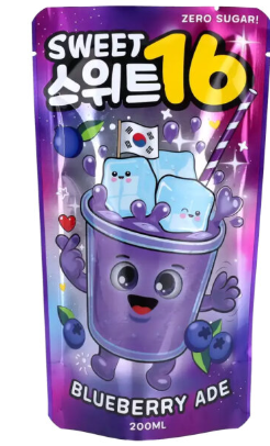 Sweet16 blåbær Korean pouch