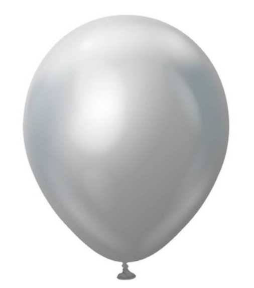 Store latexballonger - Sølv