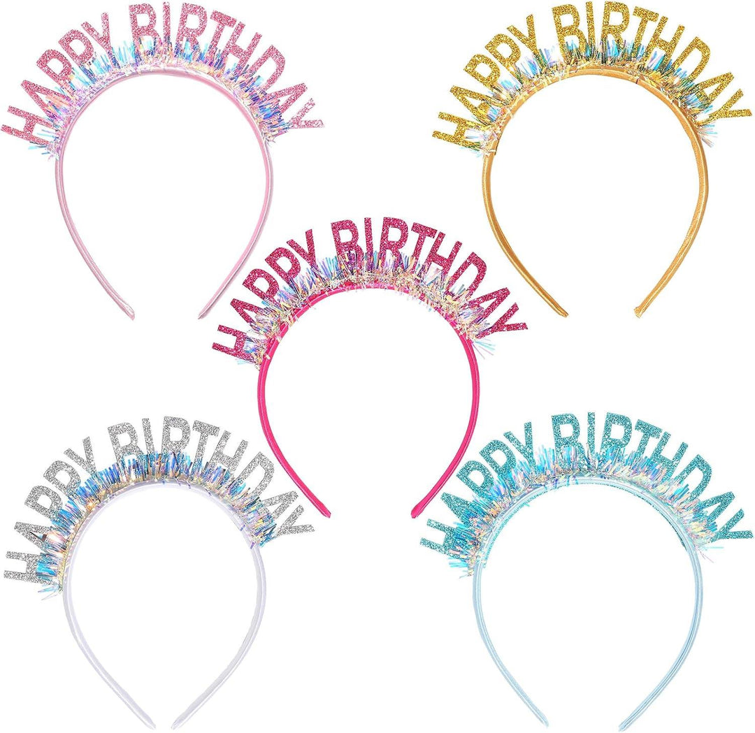 Bursdags tiara rosa med tassel