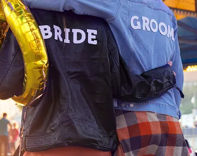 Strykelapp - Bride, Hvit