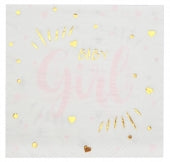 Baby shower serviett rosa