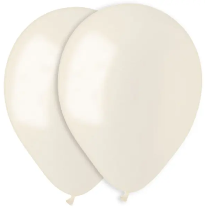 Medium latexballonger - Hvit perlemor
