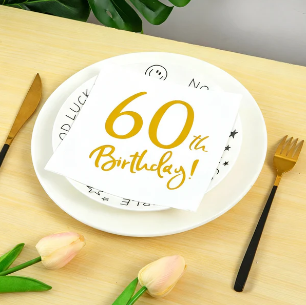 Servietter - 60th Birthday