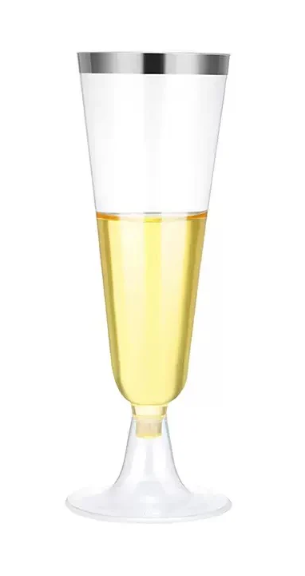 champagnie glass sølv