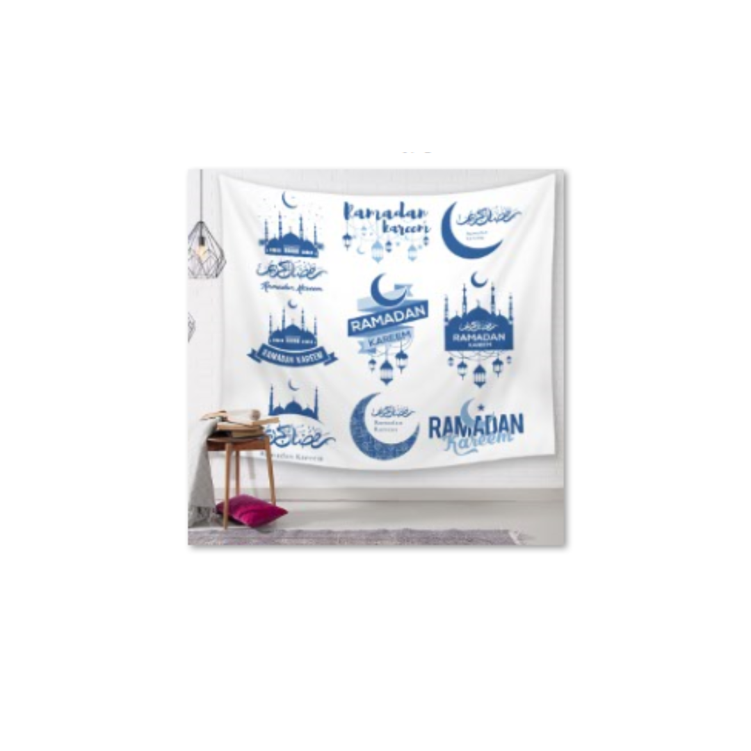 Ramadan/Eid Mubarak Banner i stoff