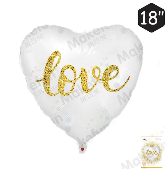 Folieballong - hjerte, love