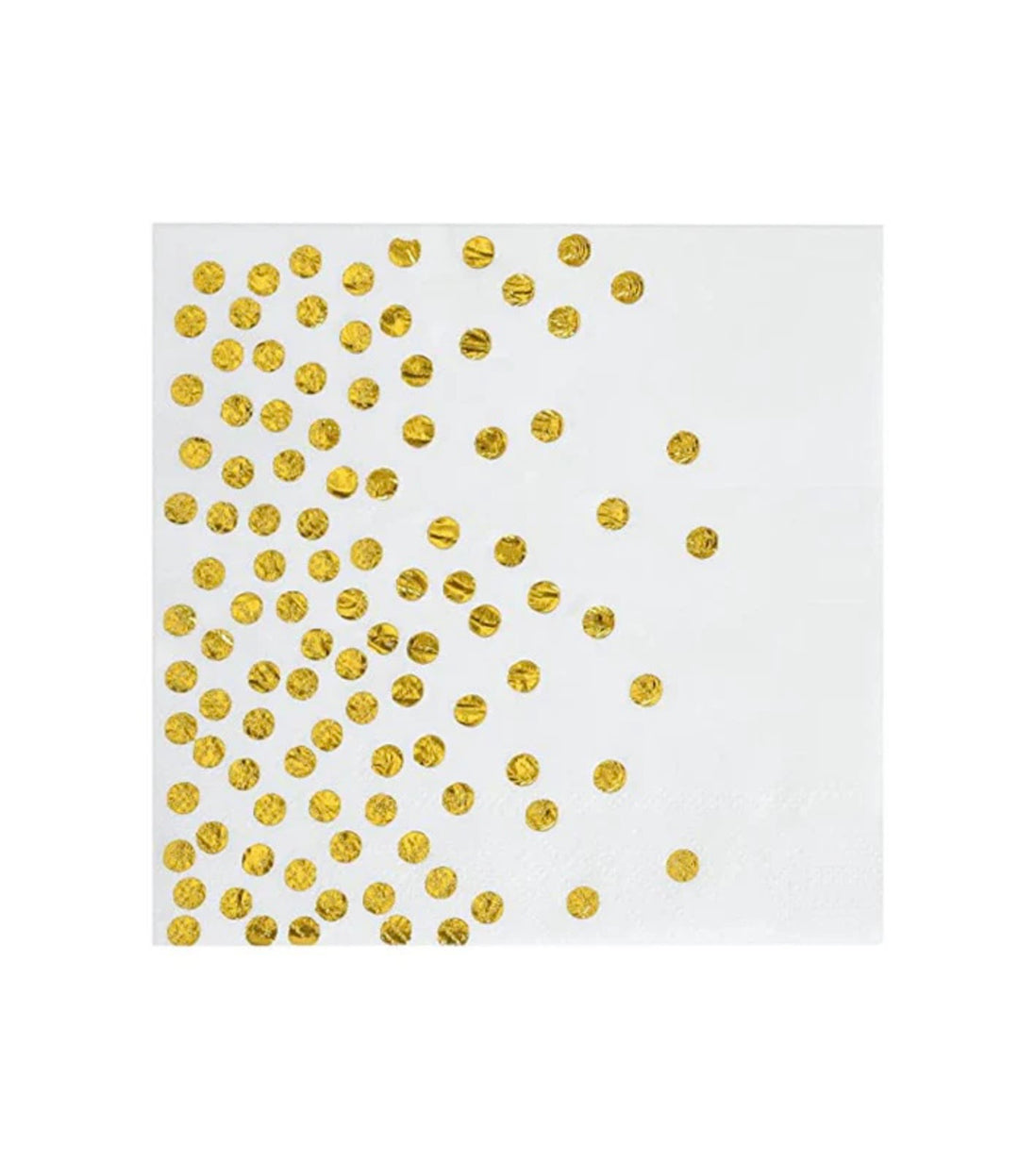 Servietter - Hvit med gull prikker