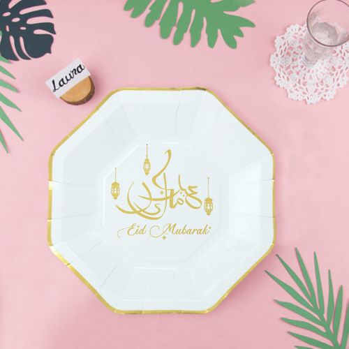 Eid Papirplater Hvitt Gull 9 tommer 8 karat