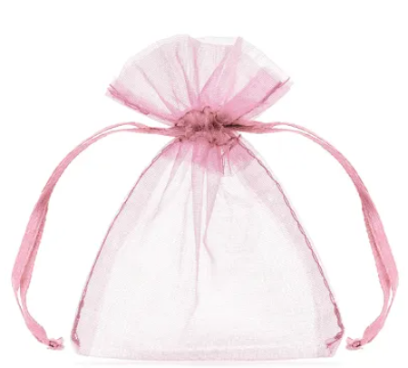 Organza gaveposer 10 stk - Rosa