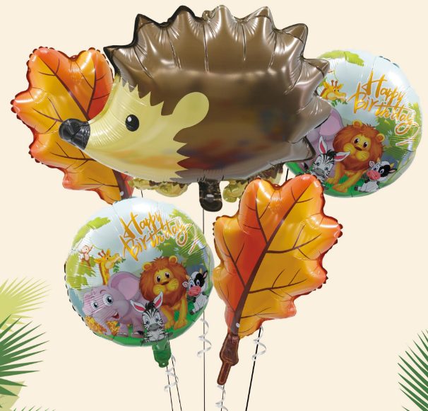 Jungeldyr folieballong sett