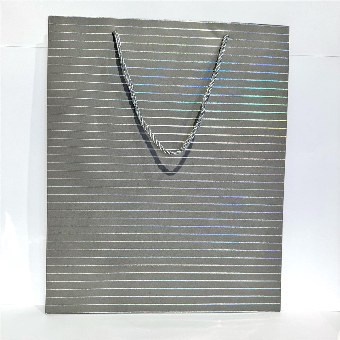 Gavepose 32x26x10 cm - Grå holografisk
