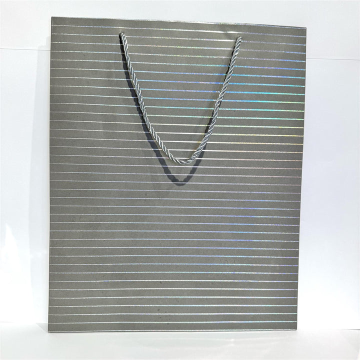 Gavepose 32x26x10 cm - Grå holografisk