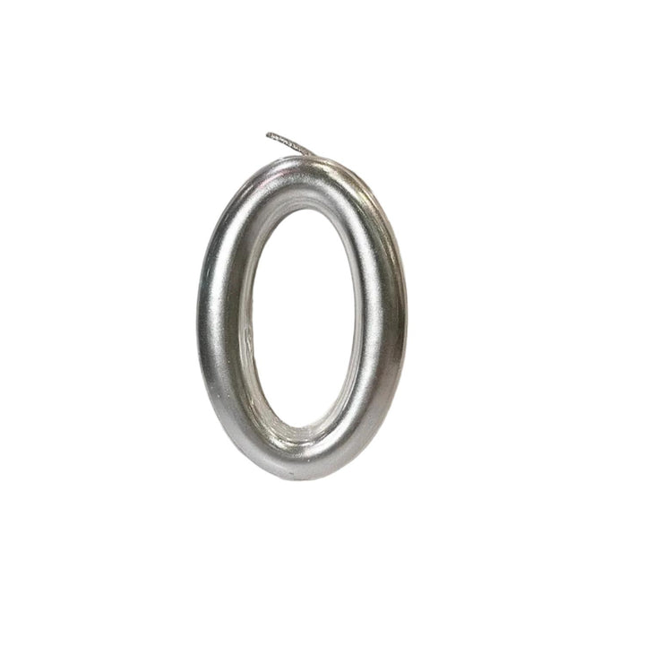 Kakelys nummer 0-9 sølv, 9 cm