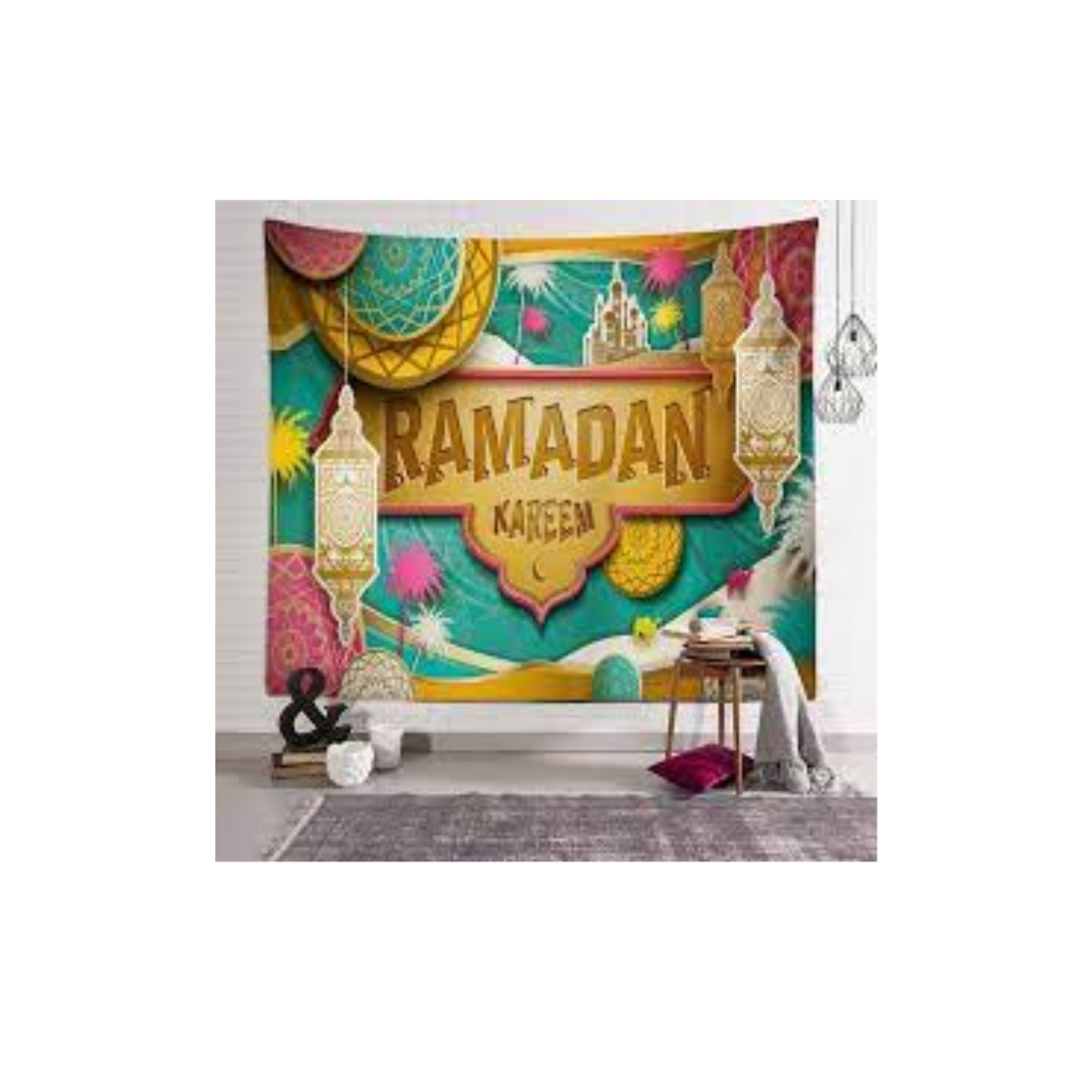 Ramadan/Eid Mubarak Banner i stoff