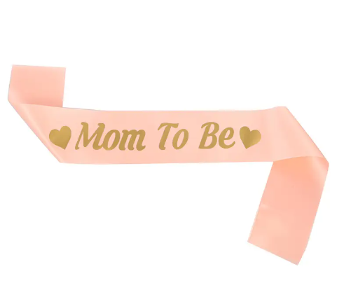 Sash - Mom to be rosa og gull
