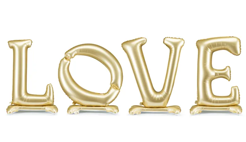 Stående folie ballonger - LOVE
