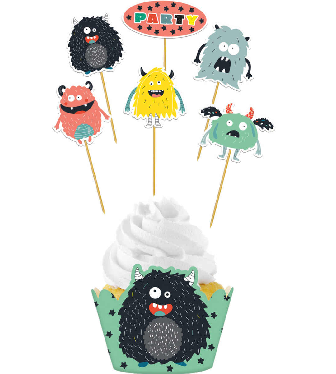 Muffins dekor sett - monster