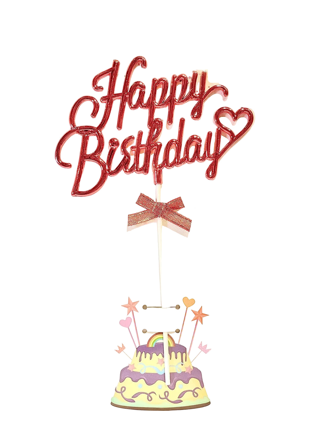 Happy Birthday Kaketopper - Rød