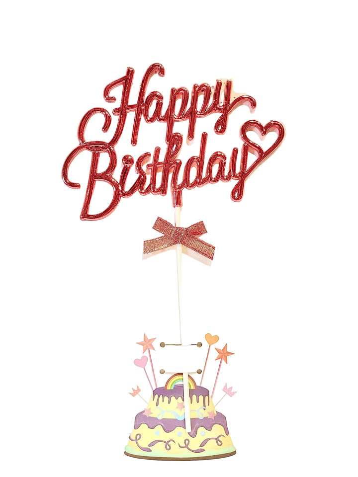 Happy Birthday Kaketopper - Rød